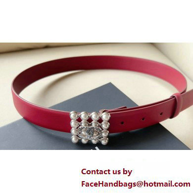 Chanel Width 3cm Metal  &  Glass Pearls calfskin belt AAA036 03 2024